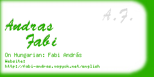 andras fabi business card