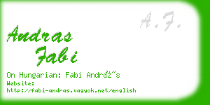andras fabi business card